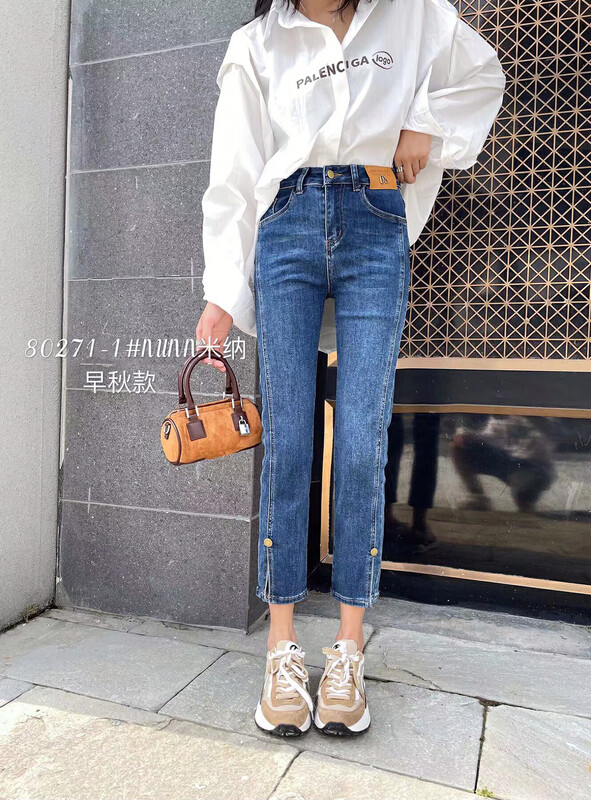 【MINA】Mina Autumn Stretch Pipe Jeans 80271-1# LSW