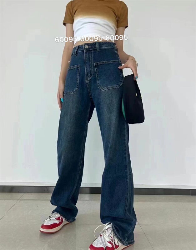 Autumn is new! [OKD] Front pocket design elastic mopping thin all-match jeans 60095# GY