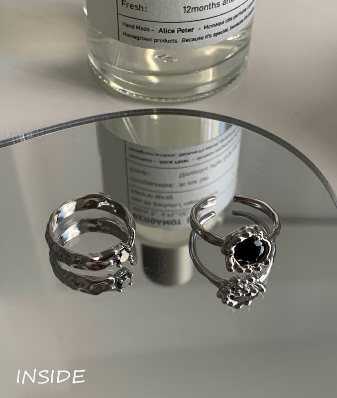 New in early autumn! [INSIDE] Dark Wind Open Texture Ring (with box random) (two packs) J3436# ZXL