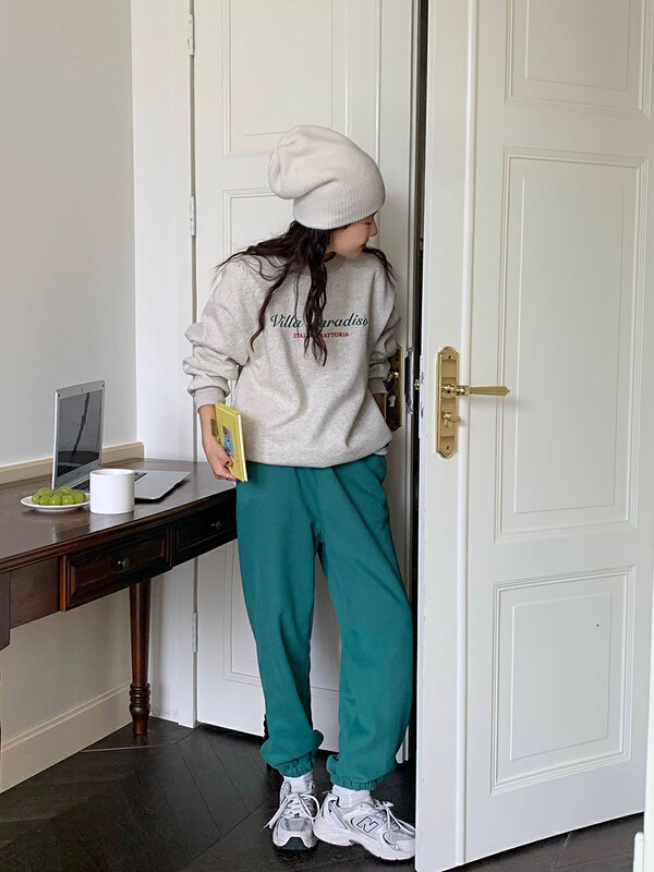 Autumn is new! [Timely rain] Korean style ins retro design sense elastic waist loose casual pants 74119# WPL