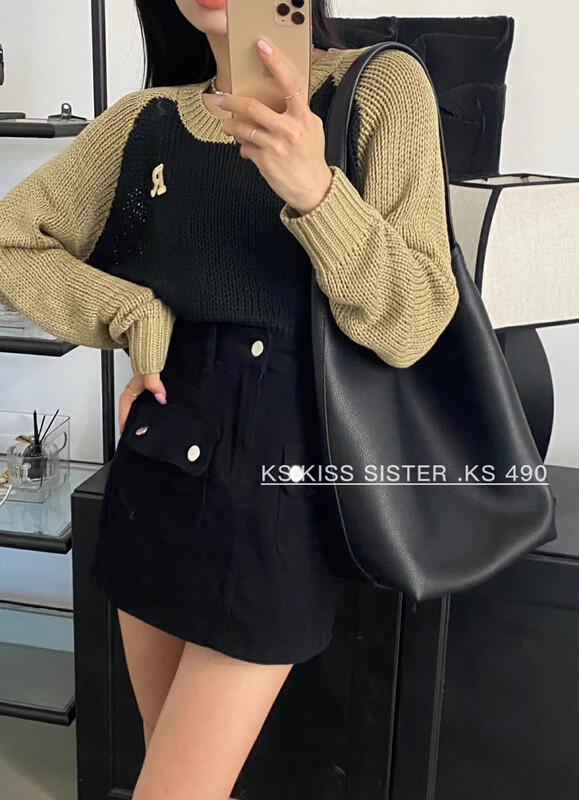 New in autumn!  [KS] Letter Embroidered Loose Warm Sweater 22563# CQW