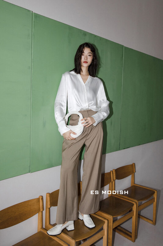 New in early autumn!【ES MODISH】Korean fashion all-match shirt BL1752# CQW