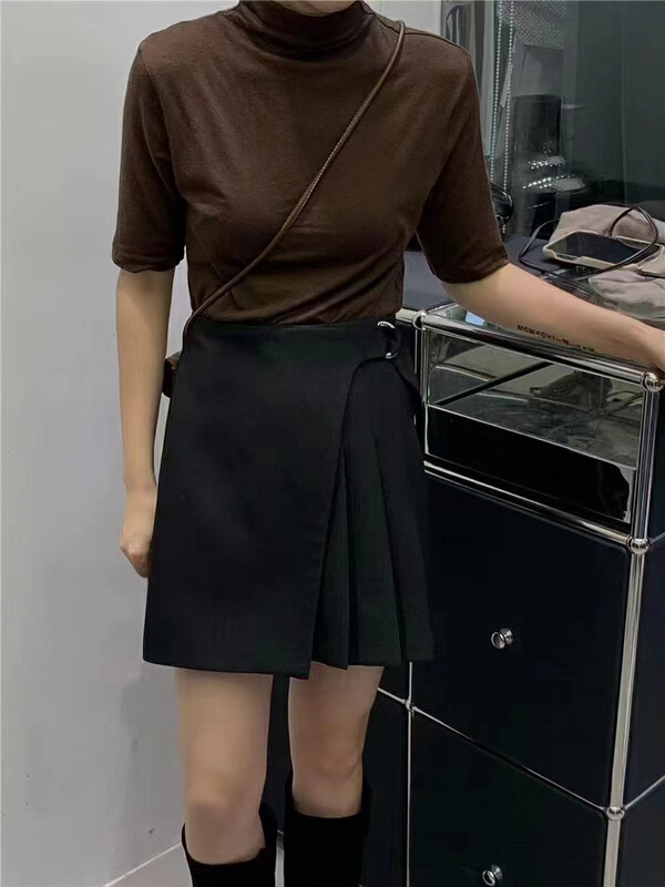 New in autumn! [Queen QUEEN] High waist solid color all-match skirt A69892# OZQ