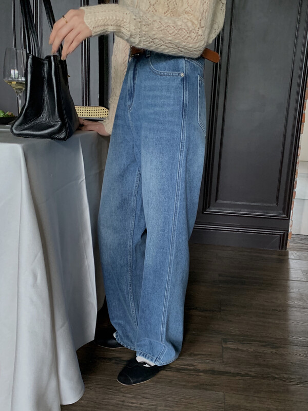 New in autumn!【T.G】Korean loose casual jeans 17901# CLS