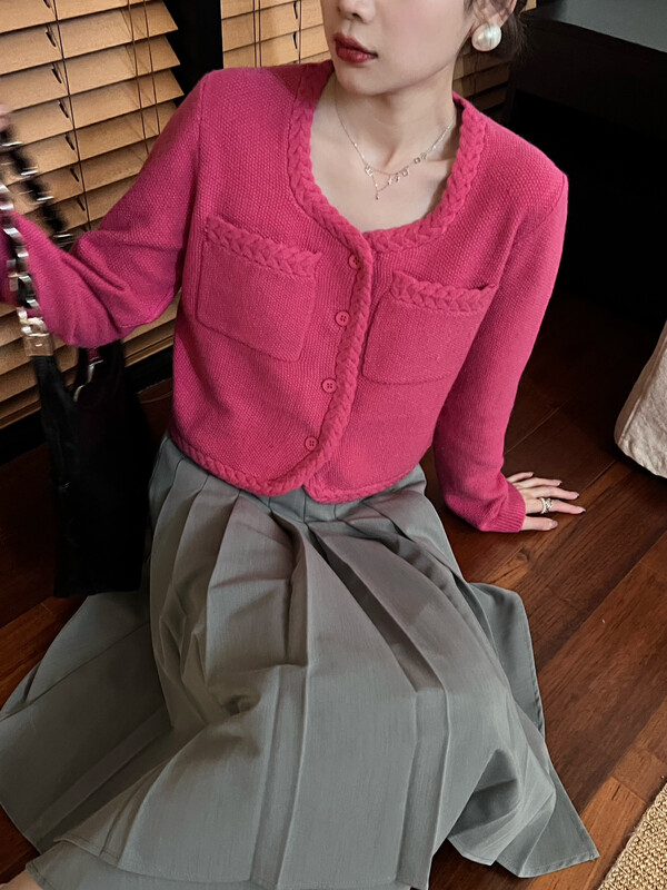 New in autumn! [FEIMAO (YIMAO)] Fashionable simple and versatile solid color warm sweater Z-3046# LSL