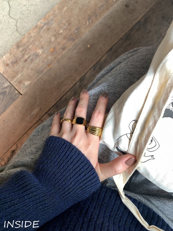 【INSIDE】Fashion all-match French ring (with box randomly) J3516# ZXL