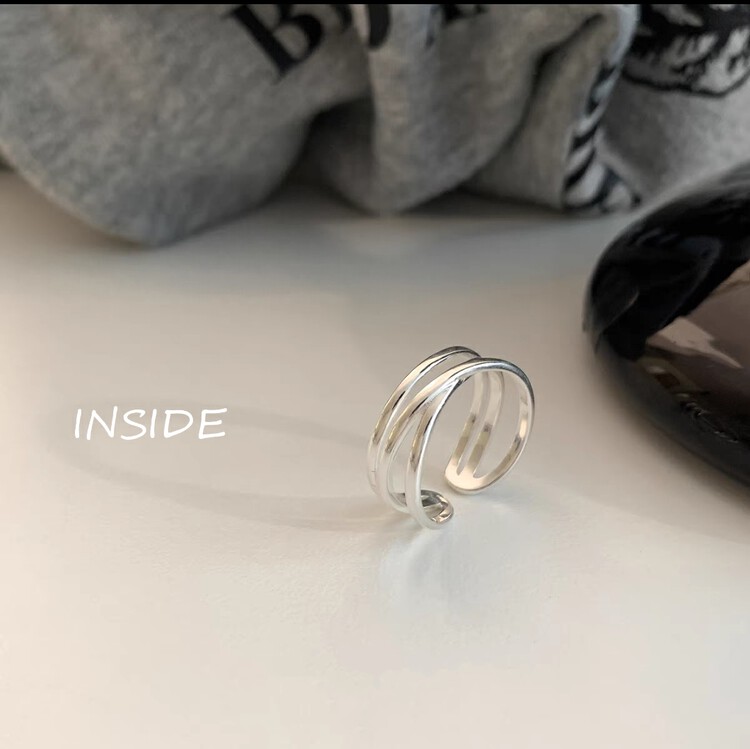 [INSIDE] Light luxury, exquisite, high-end, niche design, line ring (with random box) (two packs) J3555# ZXL