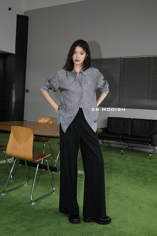 New in early autumn!【ES MODISH】Printed creative personalized shirt BL1776# CQW