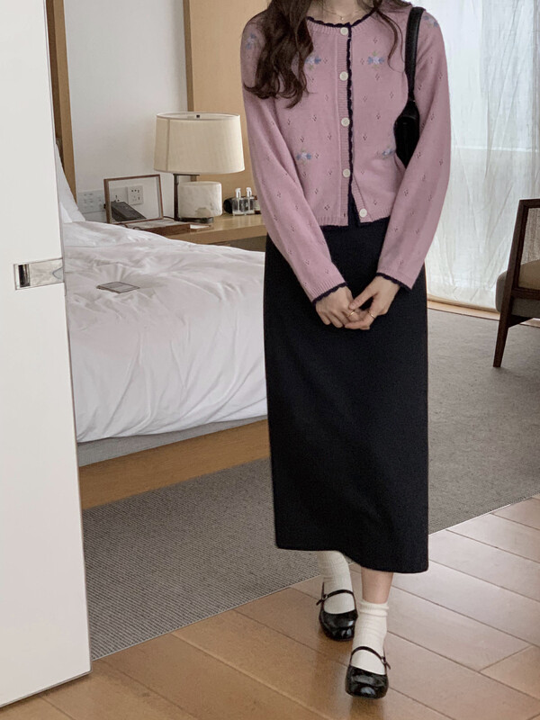 New in early autumn!【T.G】Slit skirt 17972# CLS