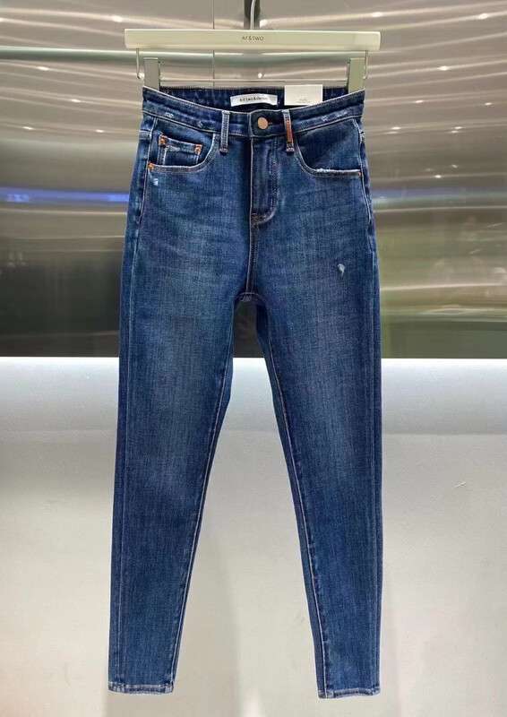 Autumn models are new! [Strictly selected by buyers-Dai Jiaer] Korean style all-match small feet labeling jeans 81360# CL