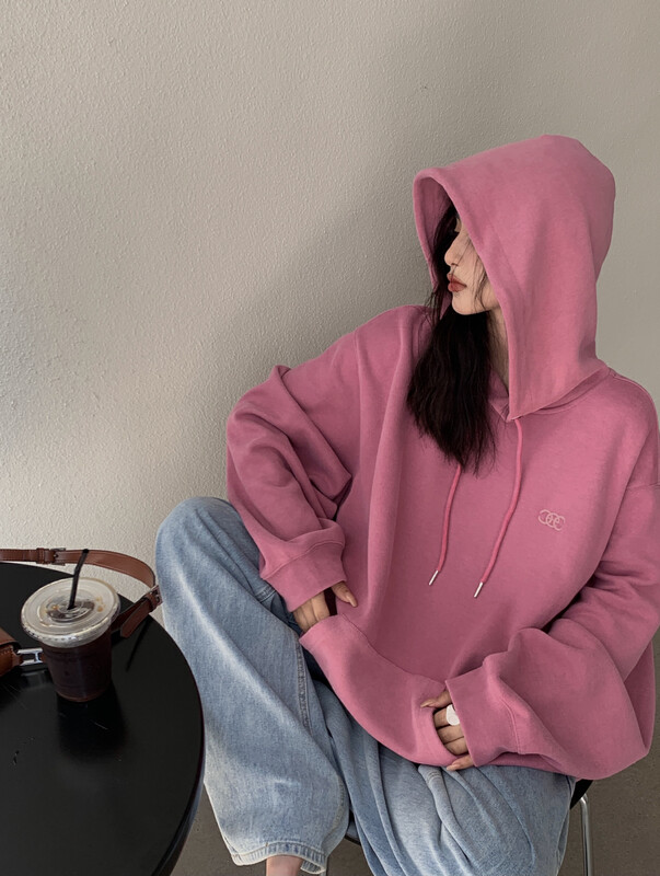 [11AN] Korean casual printed hooded sweater A6881