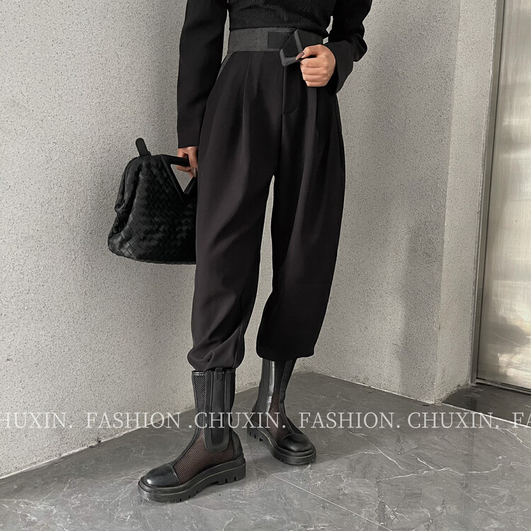 [C.X Original Heart] New Velcro Loose, Thin and Vertical Straight Suit Wide Leg Casual Pants K927# WTT