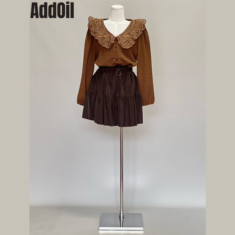 【ADDOIL】Plait lace stitching shirt 9021-1# ZXL