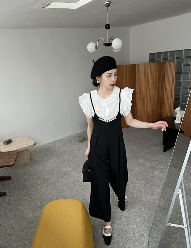 【FEIMAO（YIMAO）】Simple and versatile suspender jumpsuit (sell only jumpsuit) YM-8229# LSL