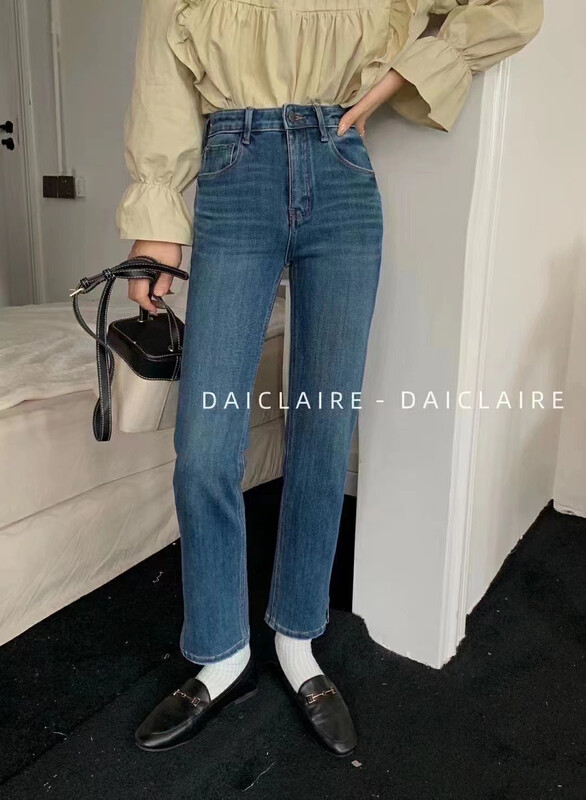 Autumn models are new! [Strictly selected by buyers - Dai Jiaer] Korean style all-match jeans with smoke pipes 91003# CL