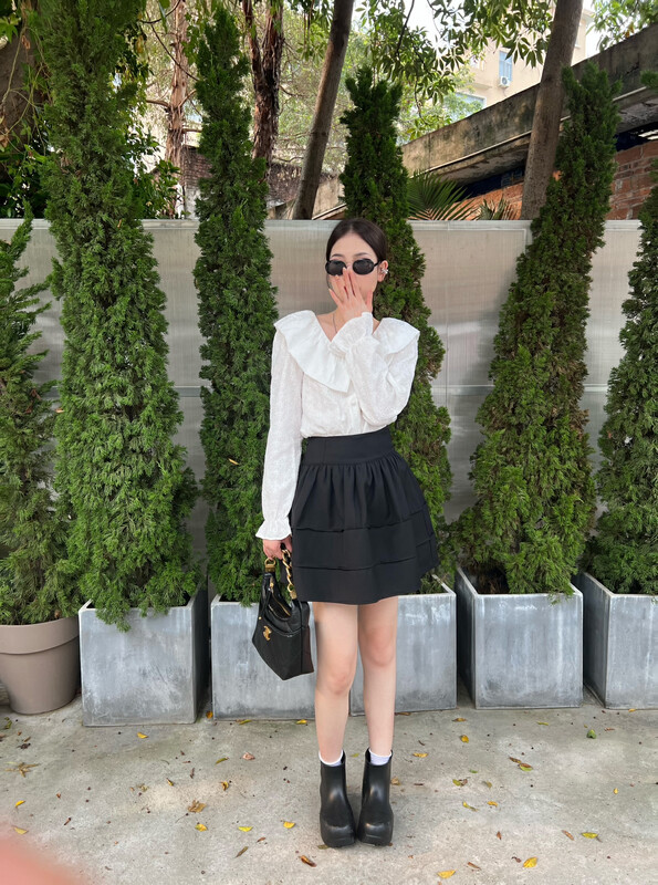 New in early autumn! [FEIMAO (YIMAO)] Korean high waist slim A-line skirt YM-8325# LSL
