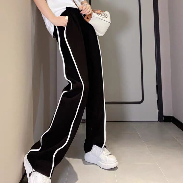 New in early autumn!【KIKI STUDIO】Contrast color and slim fashion casual pants 6455# HJY