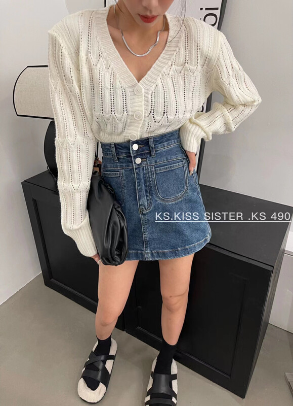 New in autumn! [KS] Loose and thin simple and versatile knitted cardigan M21368# CQW