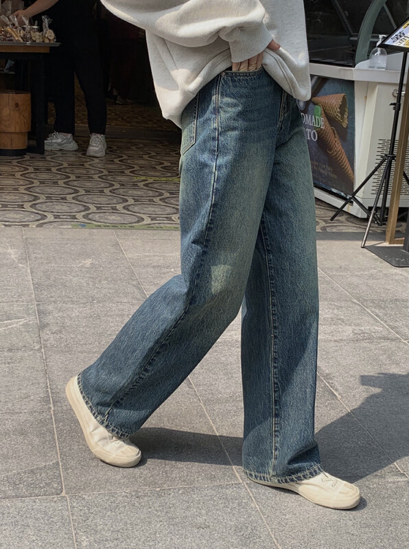 New in autumn!【T.G】Casual loose all-match jeans 18506# CLS
