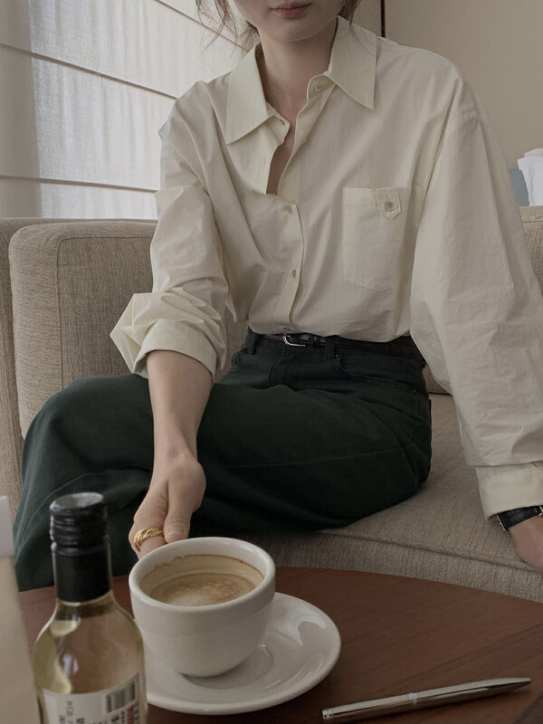 New in early autumn!【T.G】Korean long-sleeved button-up shirt 17956# CLS