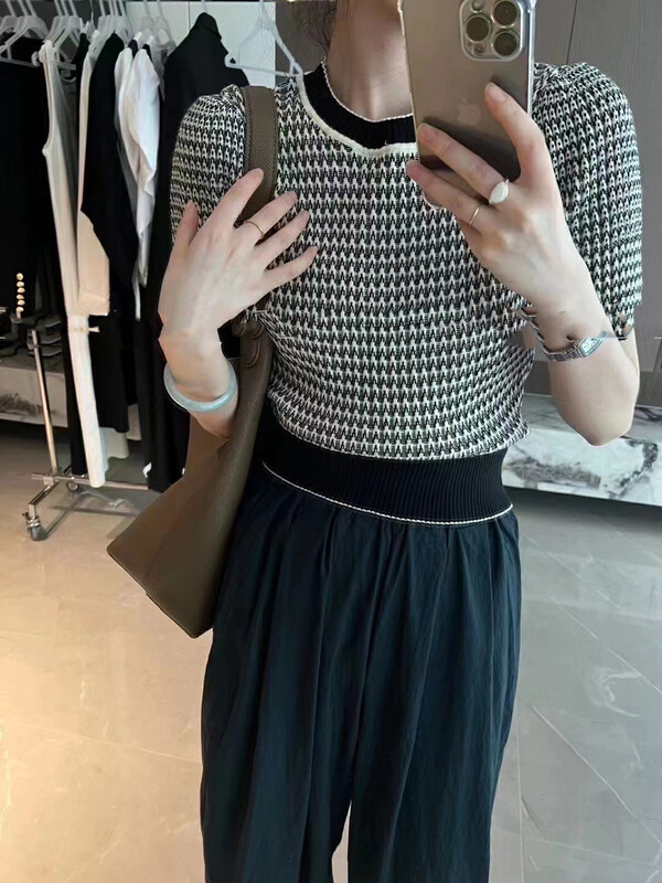 Autumn is new! [MI] Korean style comfortable all-match short-sleeved warm sweater (sweaters only) 1573# PCZ