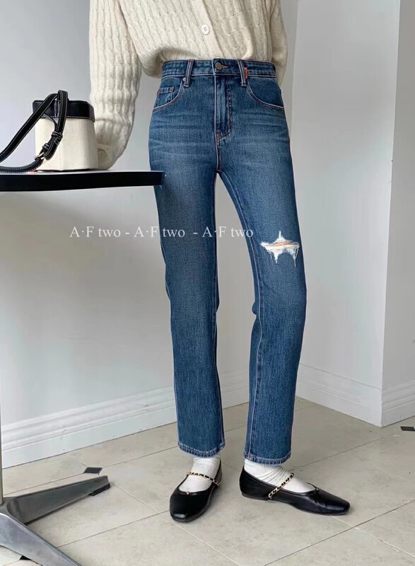 Autumn models are new! [Strict selection by buyers - Dai Jiaer] Fashionable ripped jeans 81238# CL