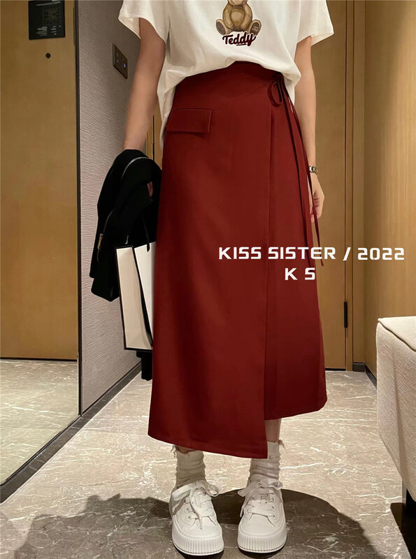 Original price 98.99! [KISS SISTER] Temperament high waist slim skirt 22A9629# CQW