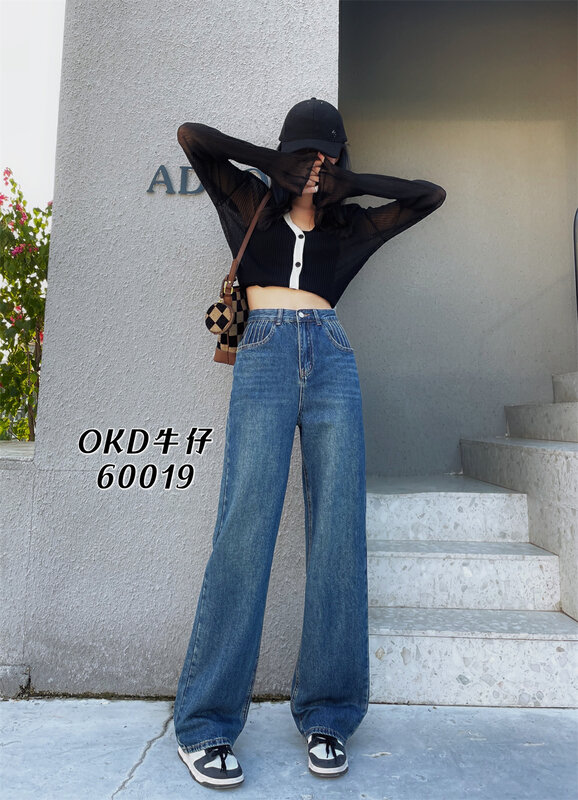 Autumn models are new! [OKD] nostalgic and old-fashioned retro mopping thin jeans 60019# GY