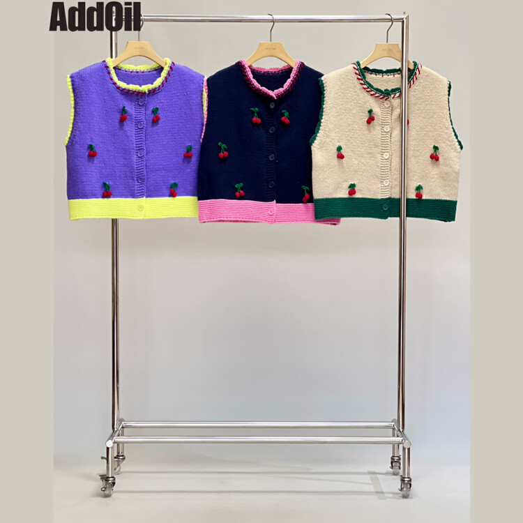 New in autumn! [ADDOIL] Cherry Korean Versatile Vest 9066# ZXL