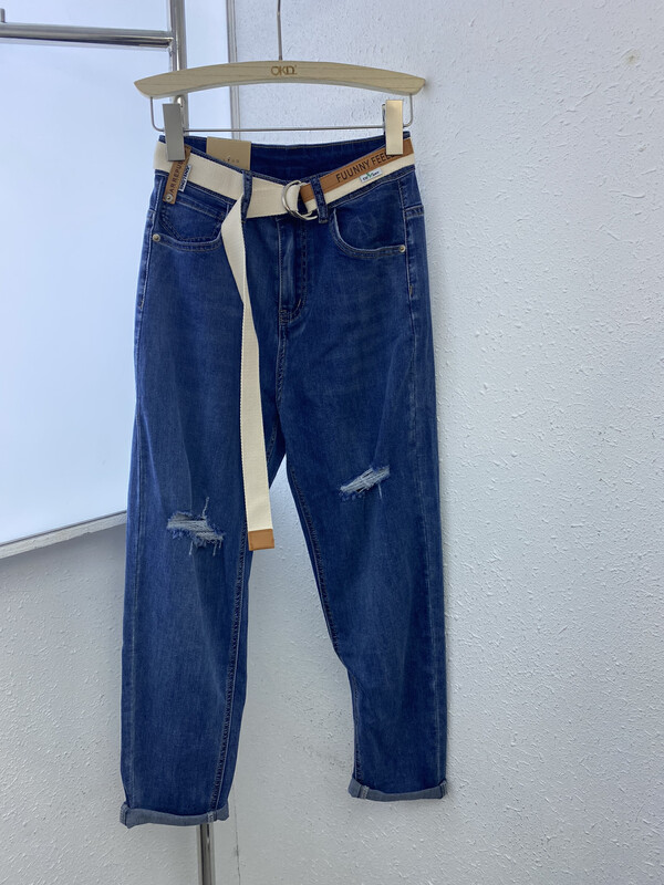 【OKD】Korean style Harem casual jeans (with belt) 52682-0# ZXL