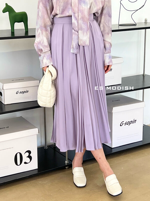 New in early autumn!【ES MODISH】Casual style pleated loose skirt SK1753# CQW