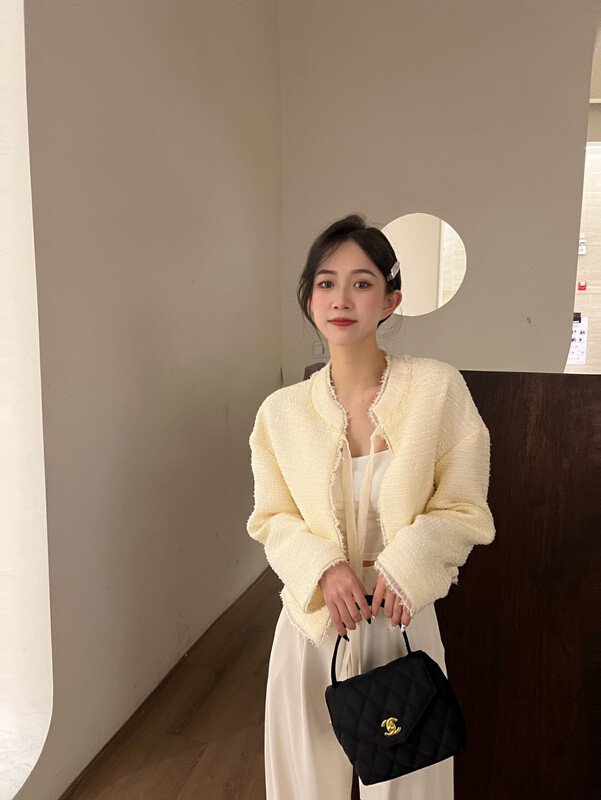 【FEI MAO】Small fragrant style design, niche, high-end, celebrity temperament, all-match coat, short coat Z-8447# CQW