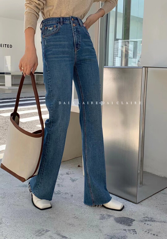 Autumn models are new! [Strictly selected by buyers - Dai Jiaer] Korean version of straight-leg slim casual jeans 91103# CL