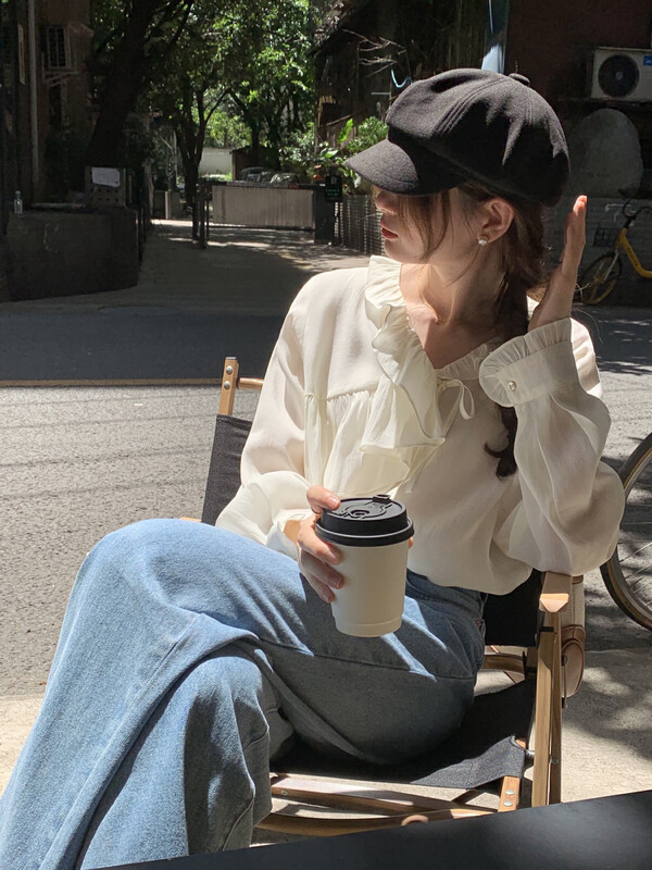 New in early autumn!【T.G】Small fresh and simple fashion shirt 18058# CLS