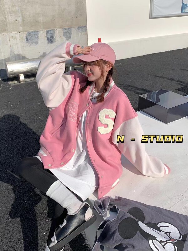 New in autumn! [N] Woolen Korean letter embroidery jacket Q235# WTT