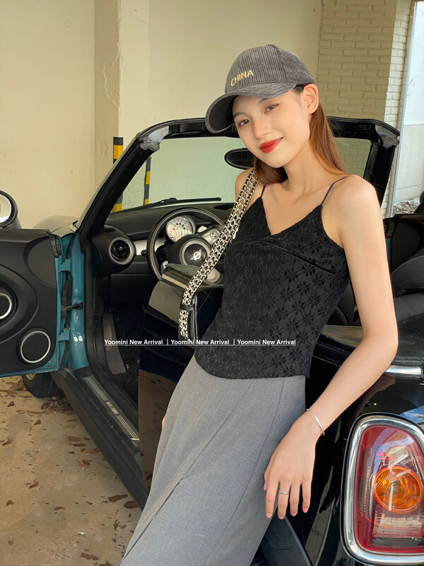 New in autumn!  [YOOMINI] Small woman slim and slim V-neck pullover vest/sling Q16214-V# WPL