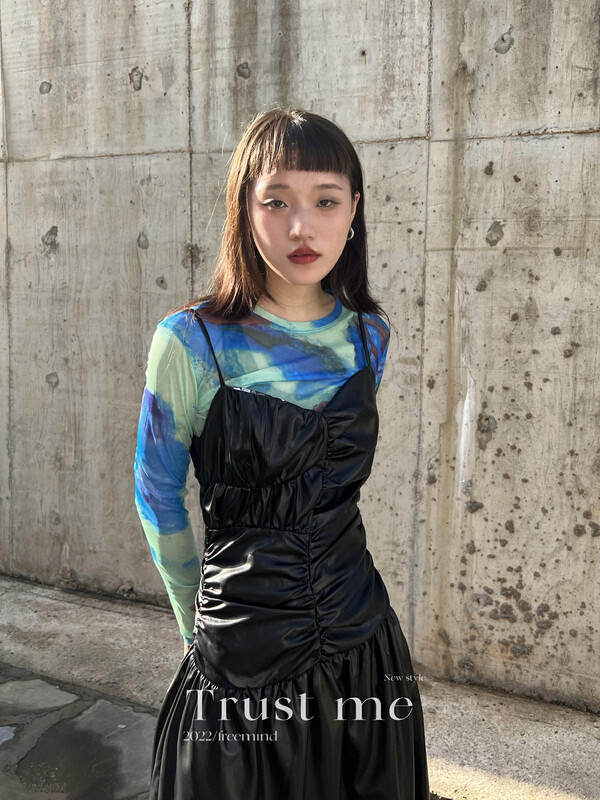 【TRUSTME】Printed and dyed chiffon chiffon shirt 40012# JHY