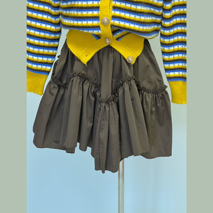 New in autumn! [ADDOIL] Irregular fashion skirt with elastic waist 6936-1# ZXL