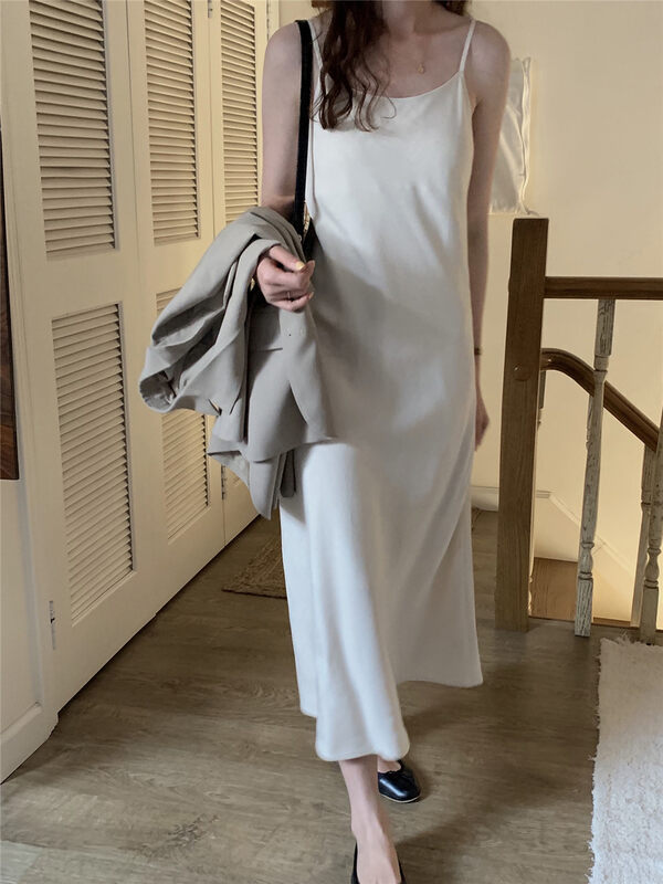 Original price 98.99! New in autumn! [T.G] drape simple suspender dress 17010A# CLS