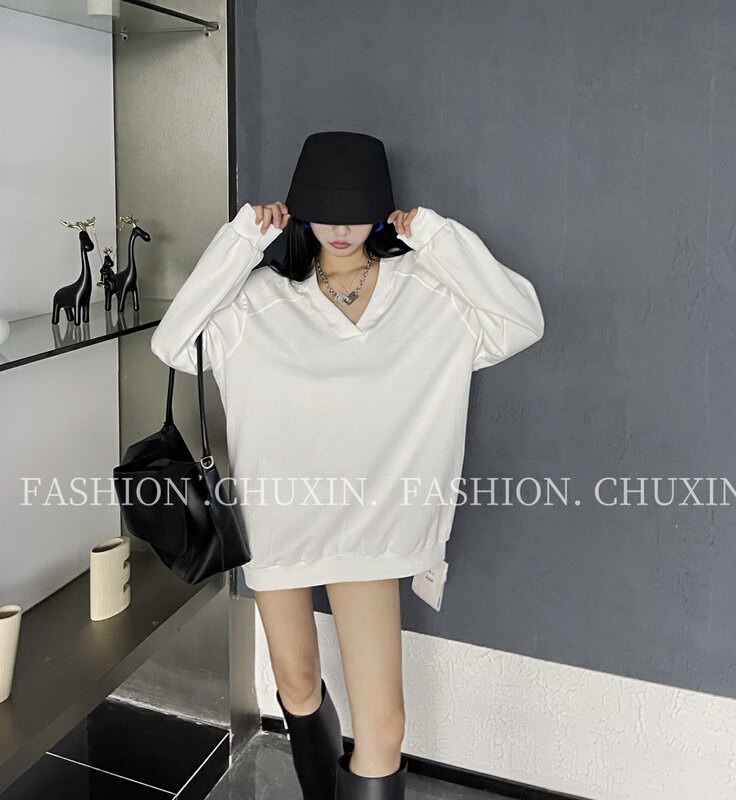 Autumn is new! [C.X original heart] Korean casual loose simple long-sleeved T-shirt 6606-# WTT