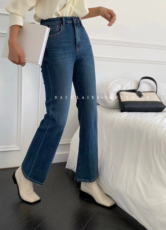 New in autumn! [Strictly selected by buyers - Dai Jiaer] Korean version of straight-leg casual slimming jeans 91093# CL