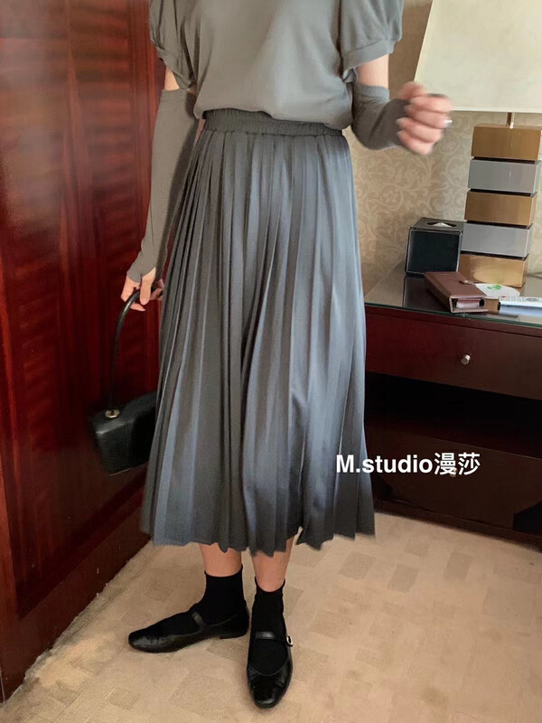 New in early autumn! [MSTUDIO Mansha] Pleated fashion slim skirt (sell only skirt) YS1-Y6866# LL