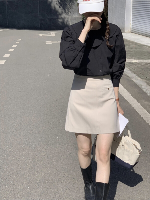 New in early autumn!【T.G】Fashionable casual simple all-match skirt 18011# CLS