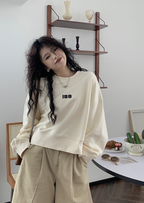 [11AN] Personalized Letter Embroidered Short Sweater A6961