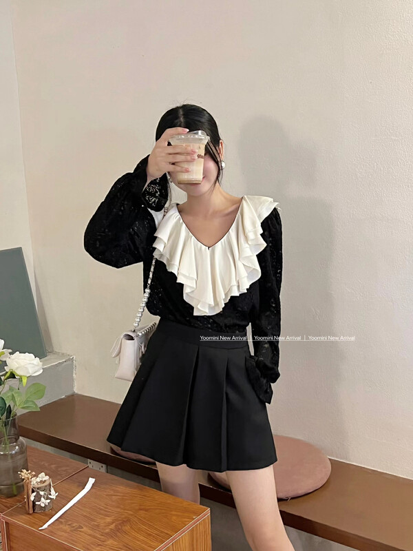 New in autumn! [YOOMINI] High waist solid color all-match casual shorts Q16193-K# WPL