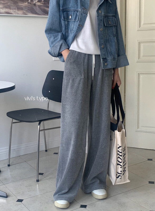 New in autumn! [VIVIS TYPE] Simple and versatile double pocket elastic waist casual pants YS1-9720# HJY