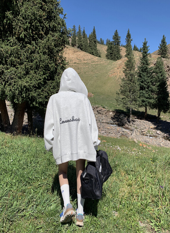 【11AN】Sequin Embroidered Loose Hooded Cardigan Short Jacket A6955