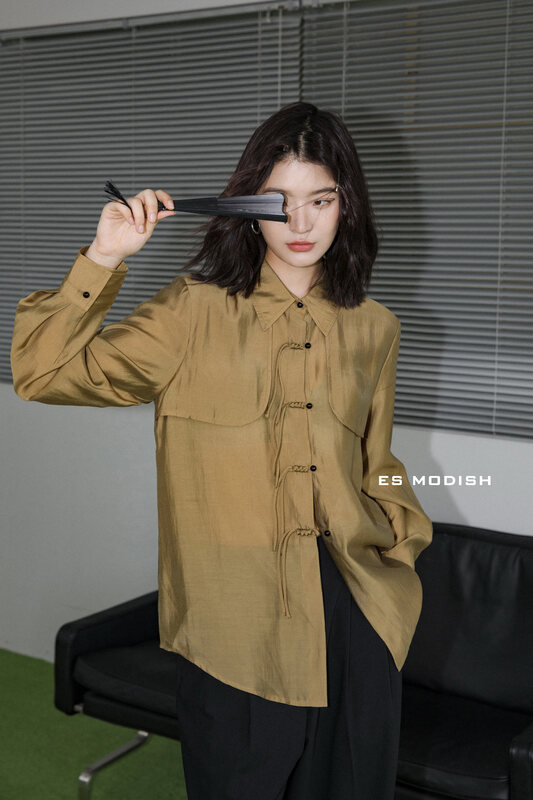 New in early autumn!【ES MODISH】Nice design casual loose shirt BL1803# CQW