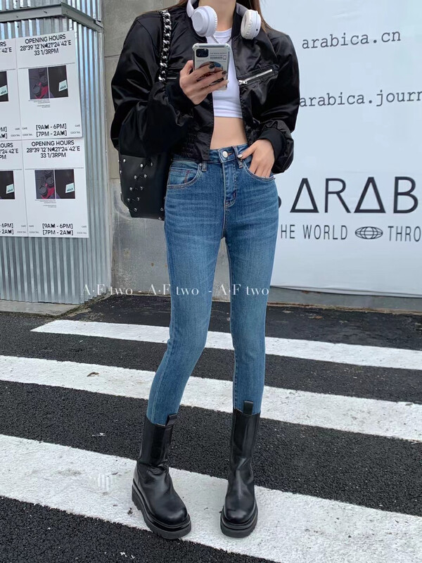Autumn models are new! [Strictly selected by buyers - Dai Jiaer] Versatile, slim, high-waisted jeans 81312# CL