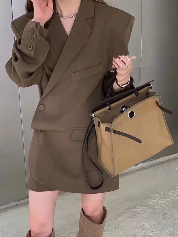 New in early autumn! [MI] Korean style temperament all-match side buckle design suit 1290# PCZ